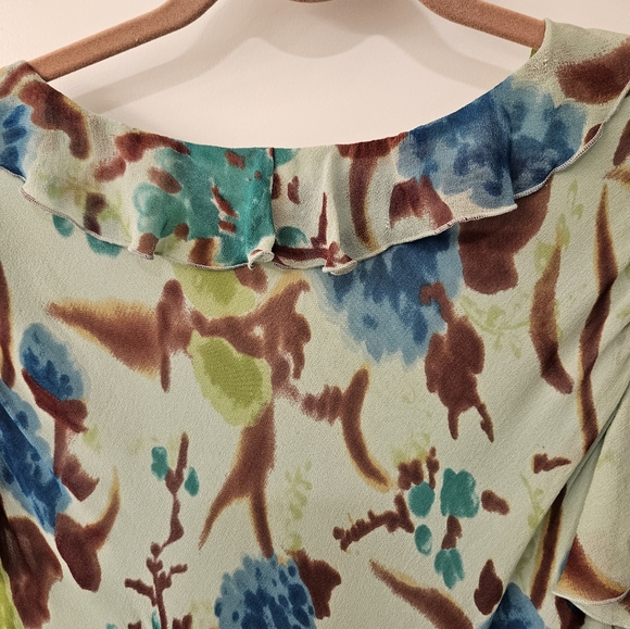 Lapis Silk Fully Lined Floral Maxi Dress - NWOT - Size 2X - Picture 8 of 11